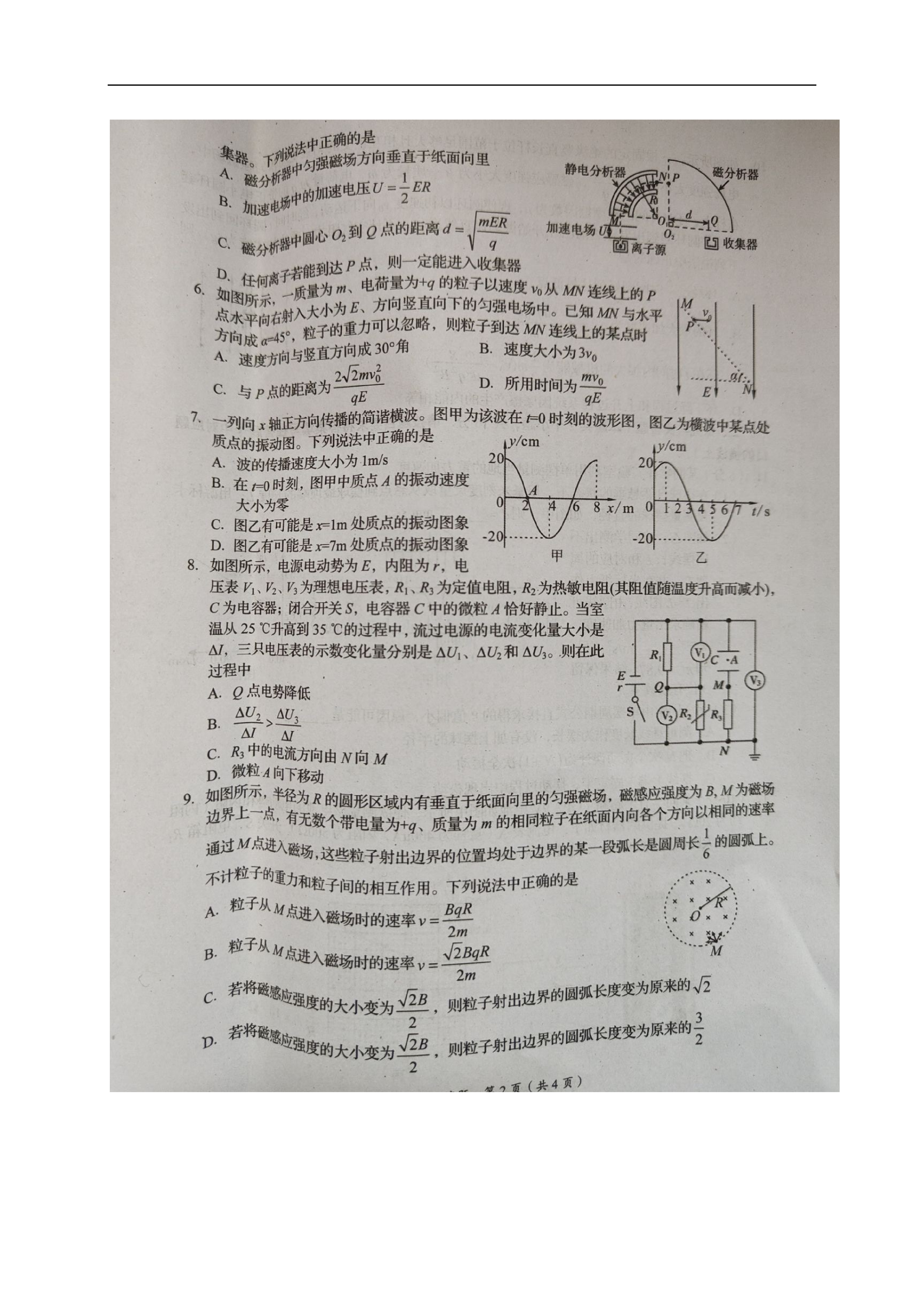 江西省2024届高三名校9月联合测评物理试题