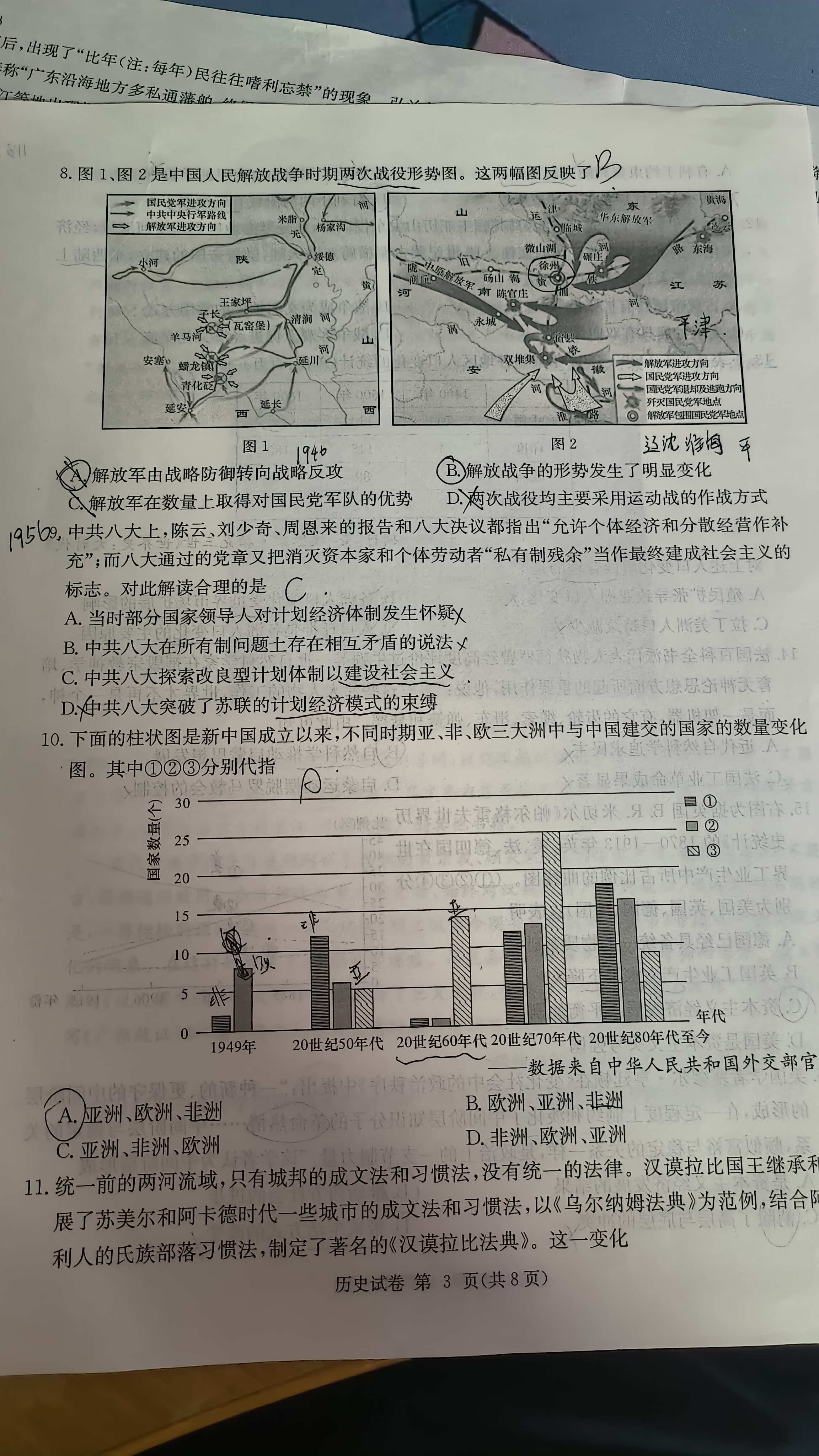 2024届高三全国100所名校AB测试示范卷·历史[24·G3AB(新教材老高考)·历史-R-必考-HUB]二试题