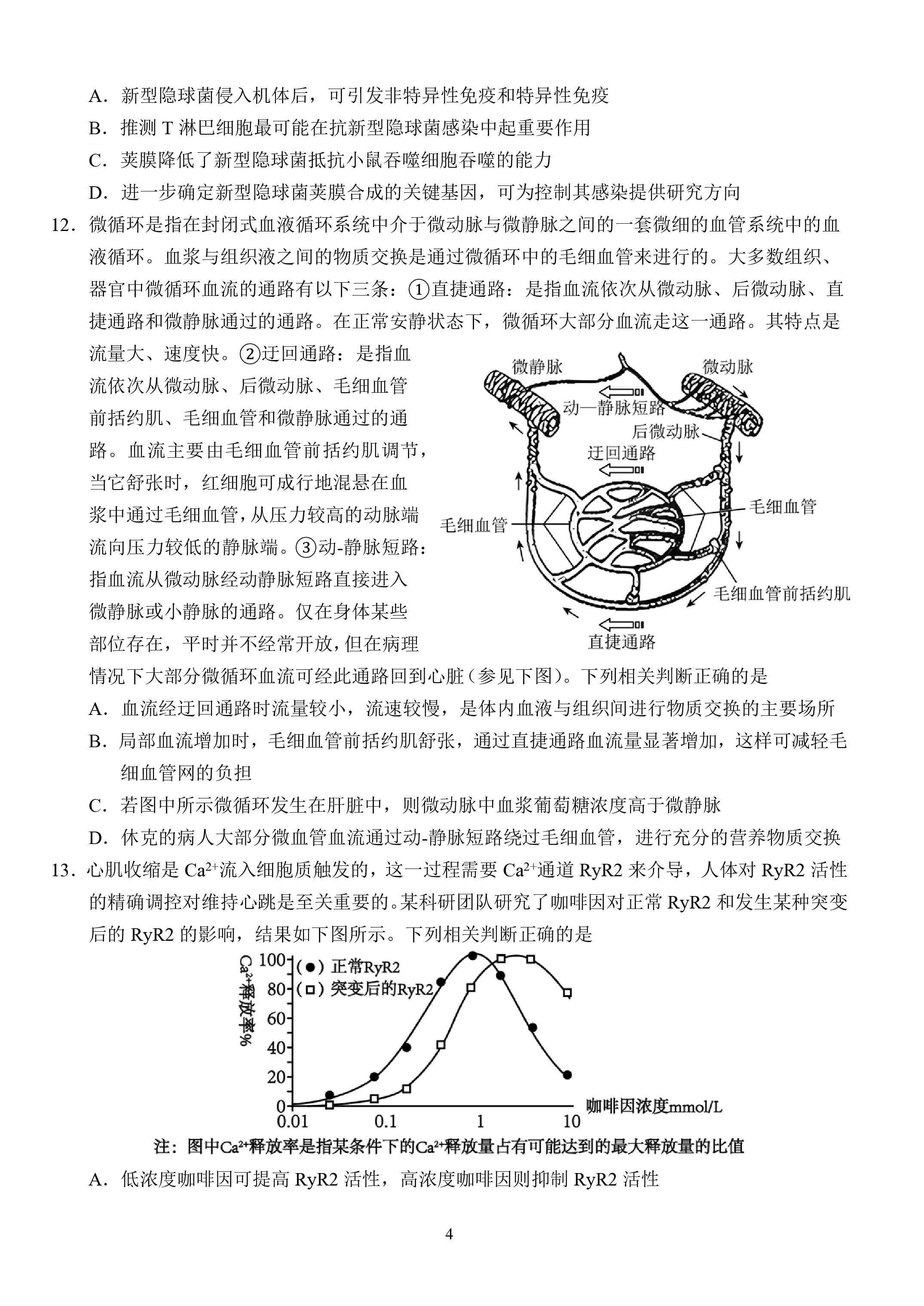 [桂柳文化]2024届高考桂柳鸿图模拟金卷(六)生物答案