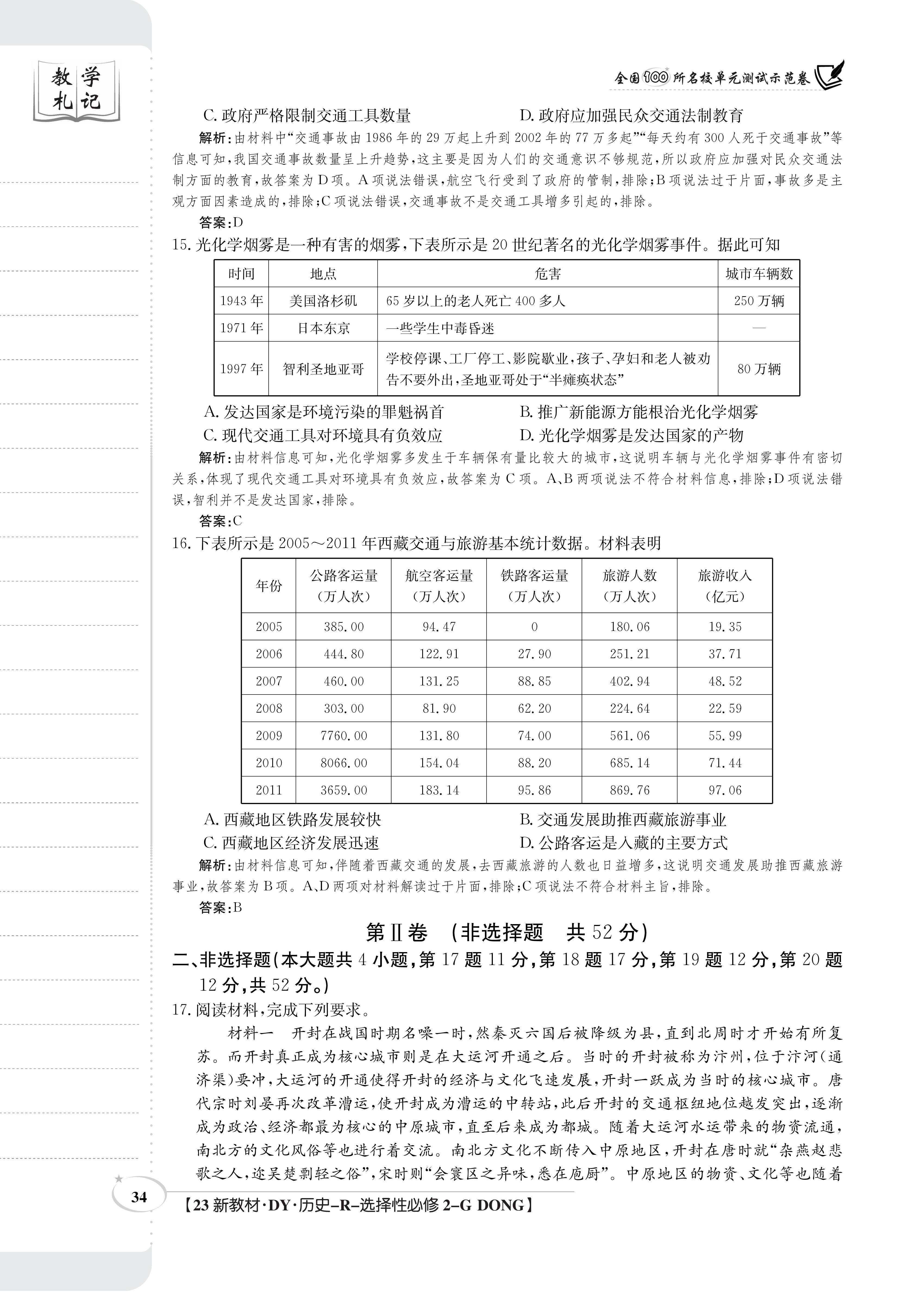 名校联考·2024届高三总复习·月考卷 历史(XS4J)(一)1试题