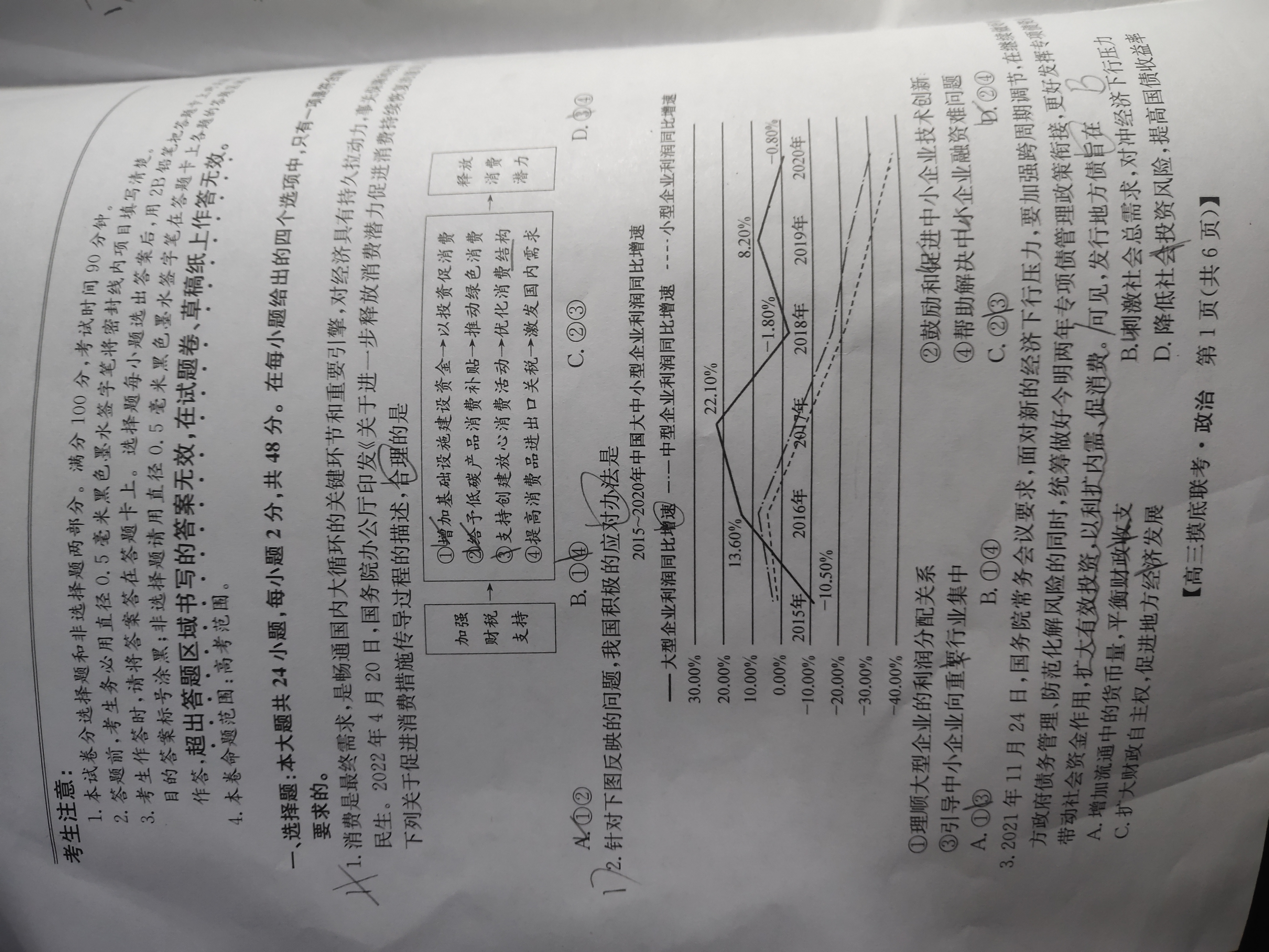 衡水金卷先享题·摸底卷 2023-2024学年度高三一轮复习摸底测试卷 政治(江西专版)(三)3试题